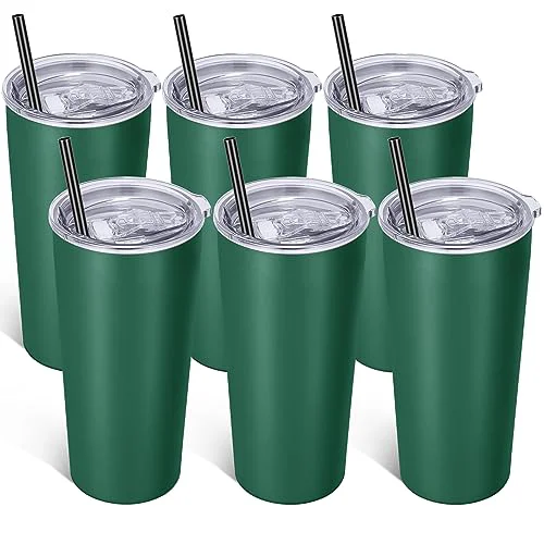 Quality 20oz Tumbler Stainless Steel Tumbler with Lid And Straw Vacuum Insulated Double Wall Travel Coffee Mug 6 Count Top-Quality