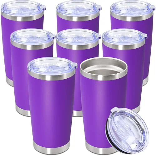 Consistent 20oz Tumbler Stainless Steel Tumbler Coffee Tumbler with Lid Purple Casual