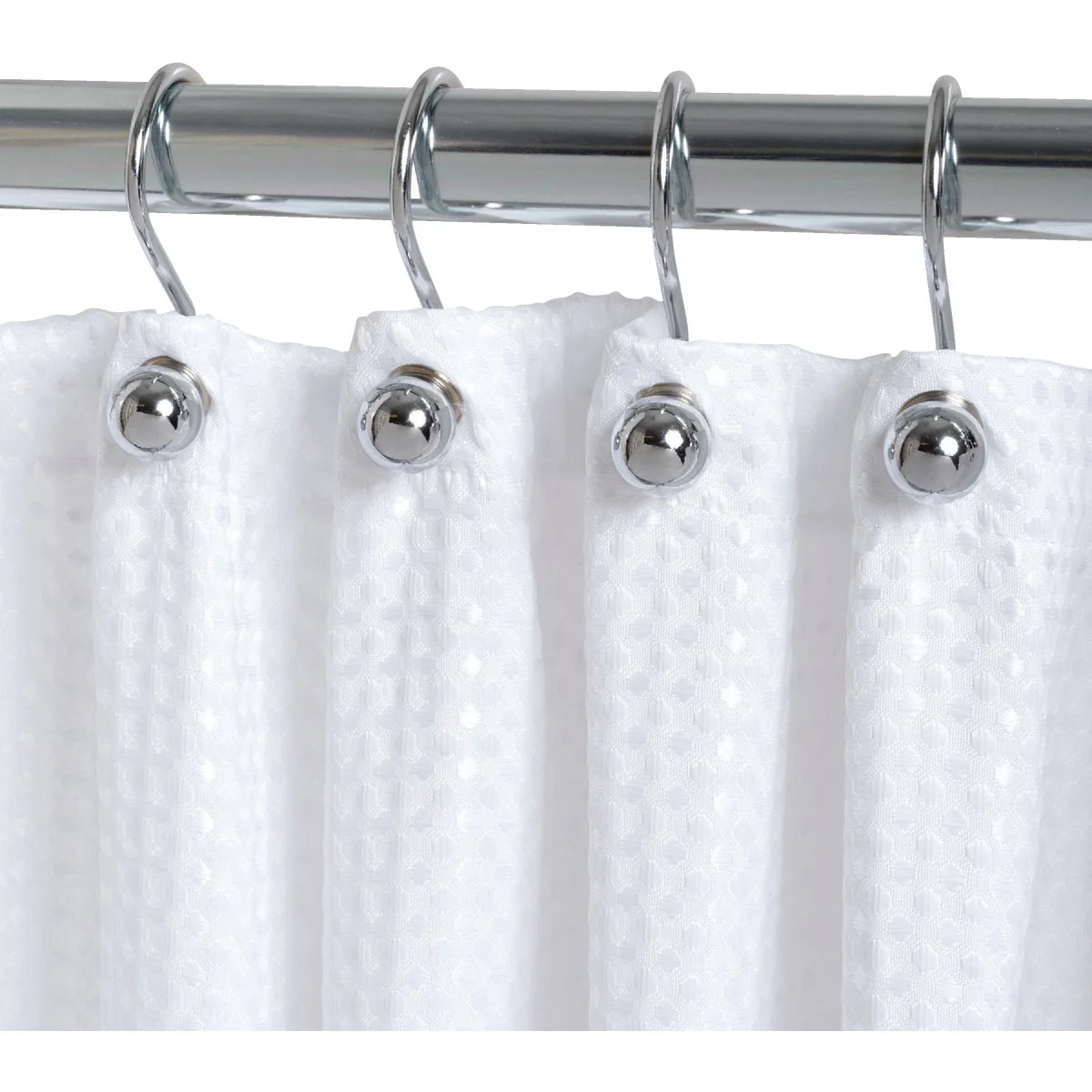 Powerful Zenith Zenna Home Chrome Ball End Shower Curtain Hook 12-Count First-Class
