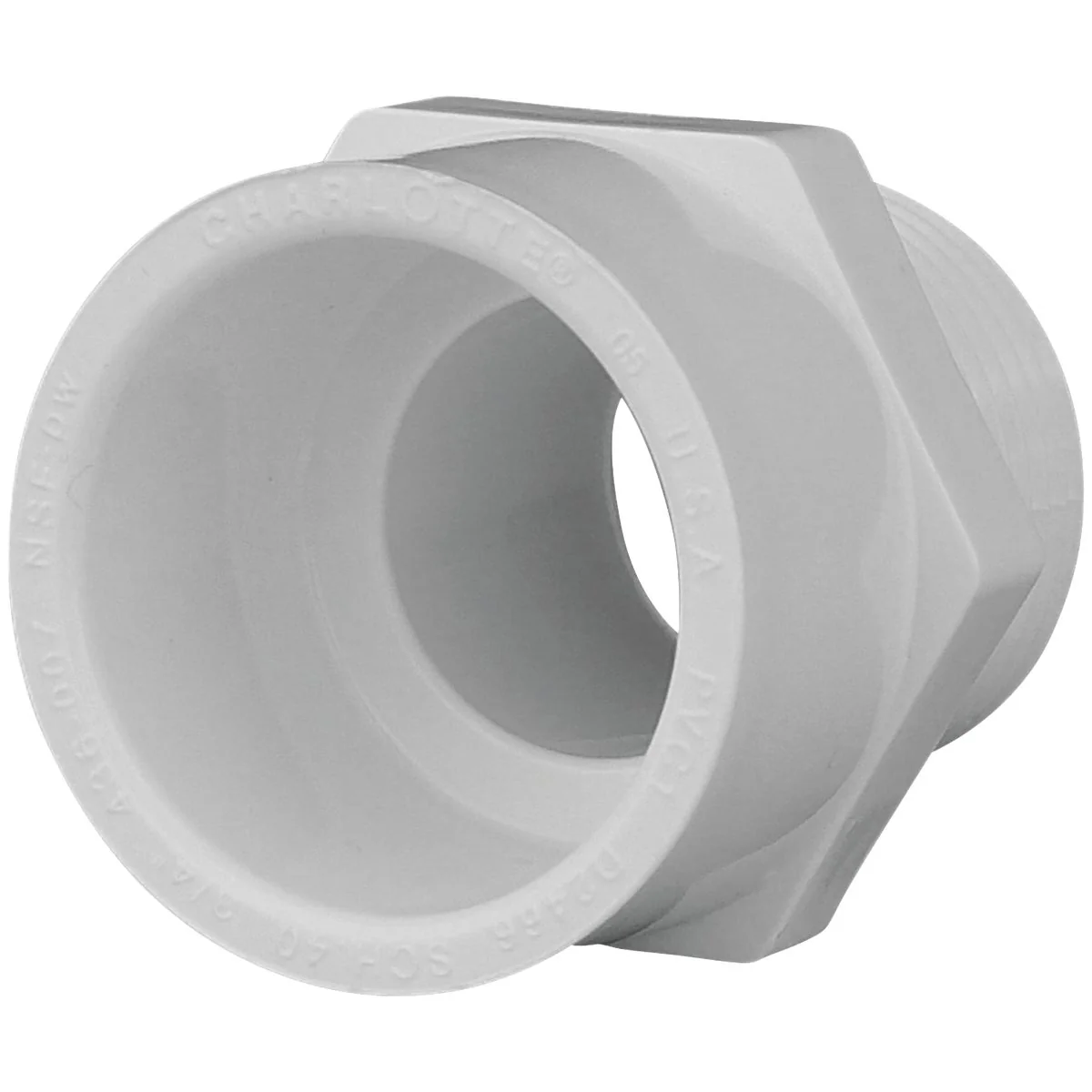High-Performance Charlotte Pipe 3 4 In. x 3 4 In. Schedule 40 Male PVC Adapter High-Grade