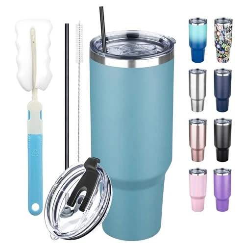 Proven 40 oz Tumbler with Lids and Straws Smart