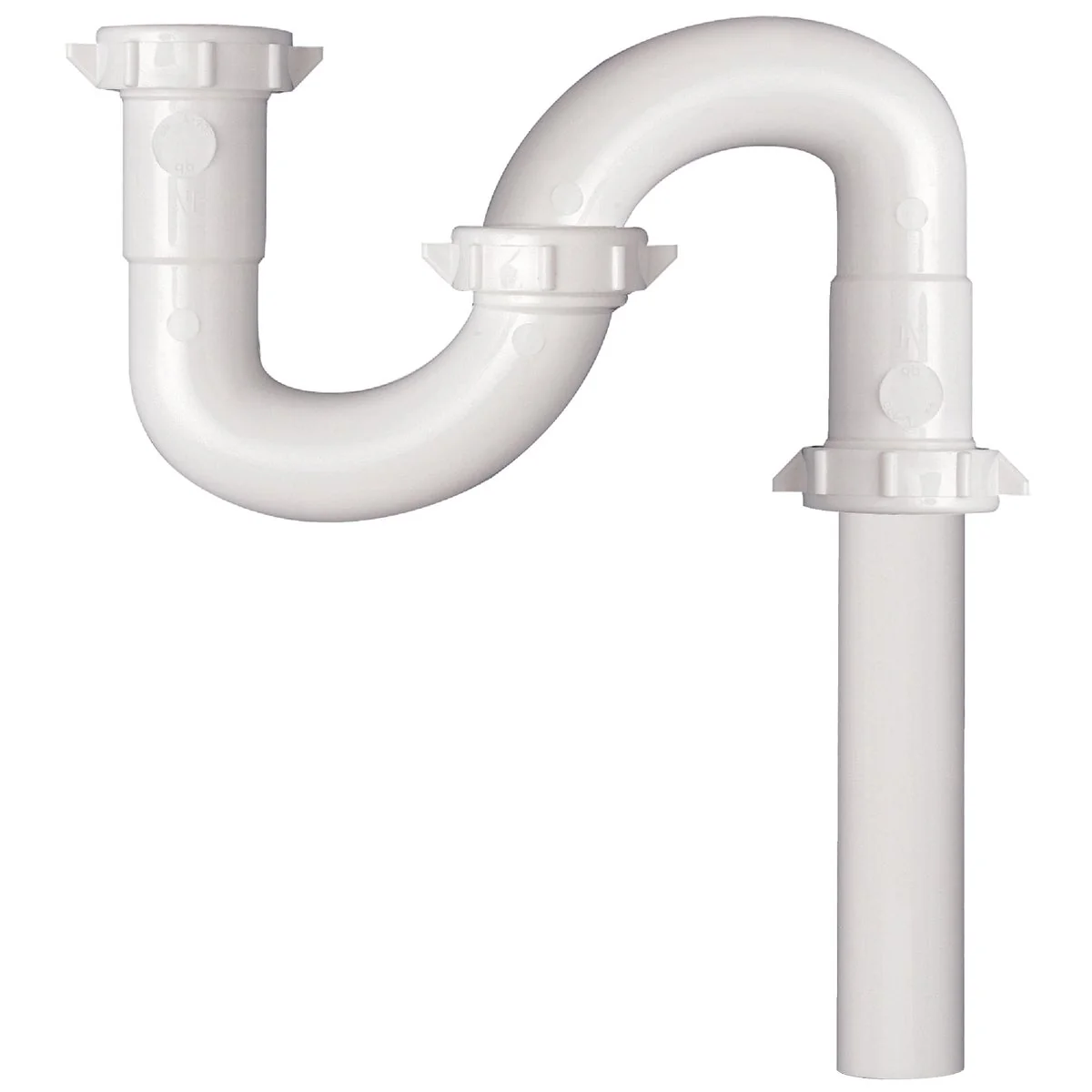 Official Do it 1-1 4 In. x 20-1 2 In. White Plastic S-Trap Modern