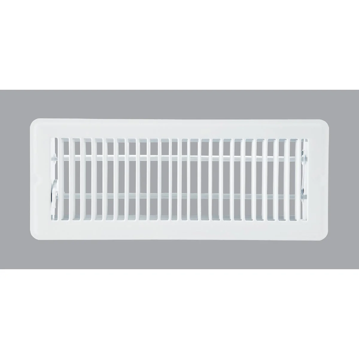 Convenient Home Impressions 4 In. x 12 In. White Steel Floor Register Practical