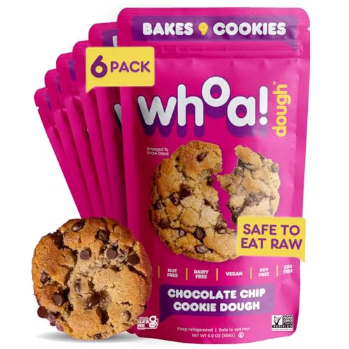 Carefully Designed Whoa Dough Ready to Bake Cookie Dough Chocolate Chip 41.4 Ounce Green