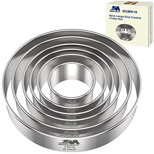 Classic M JNGMEI 6 Pieces Stainless Steel Cookie Cutter Set 2” Original
