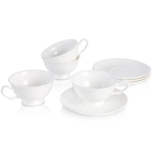 Original Fine Bone China Espresso Cups and Saucers Set of 4 4 Count Green