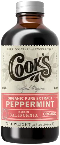 Verified Organic Peppermint Extract for Baking Beverages 32 Fl Oz Sustainable