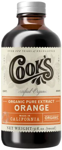 Eco-Friendly Organic Orange Extract for Baking 32 Fl Oz Traditional