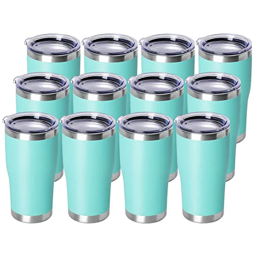 Top-Quality 20oz Tumbler with Lid Stainless Steel Tumblers Bulk 12 Count Prestigious