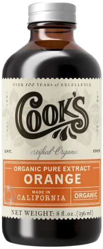 Smart Organic Orange Extract for Baking Drinks 8 Fl Oz Dependable