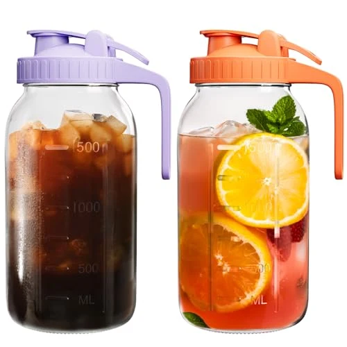 Artisan Mason Jar Pitcher Set of 2 2 Count Convenient