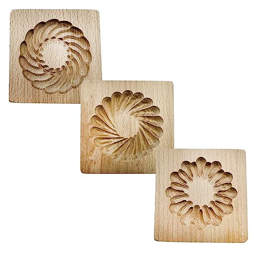 Specialty Wooden Cookie Biscuit Mold Solid