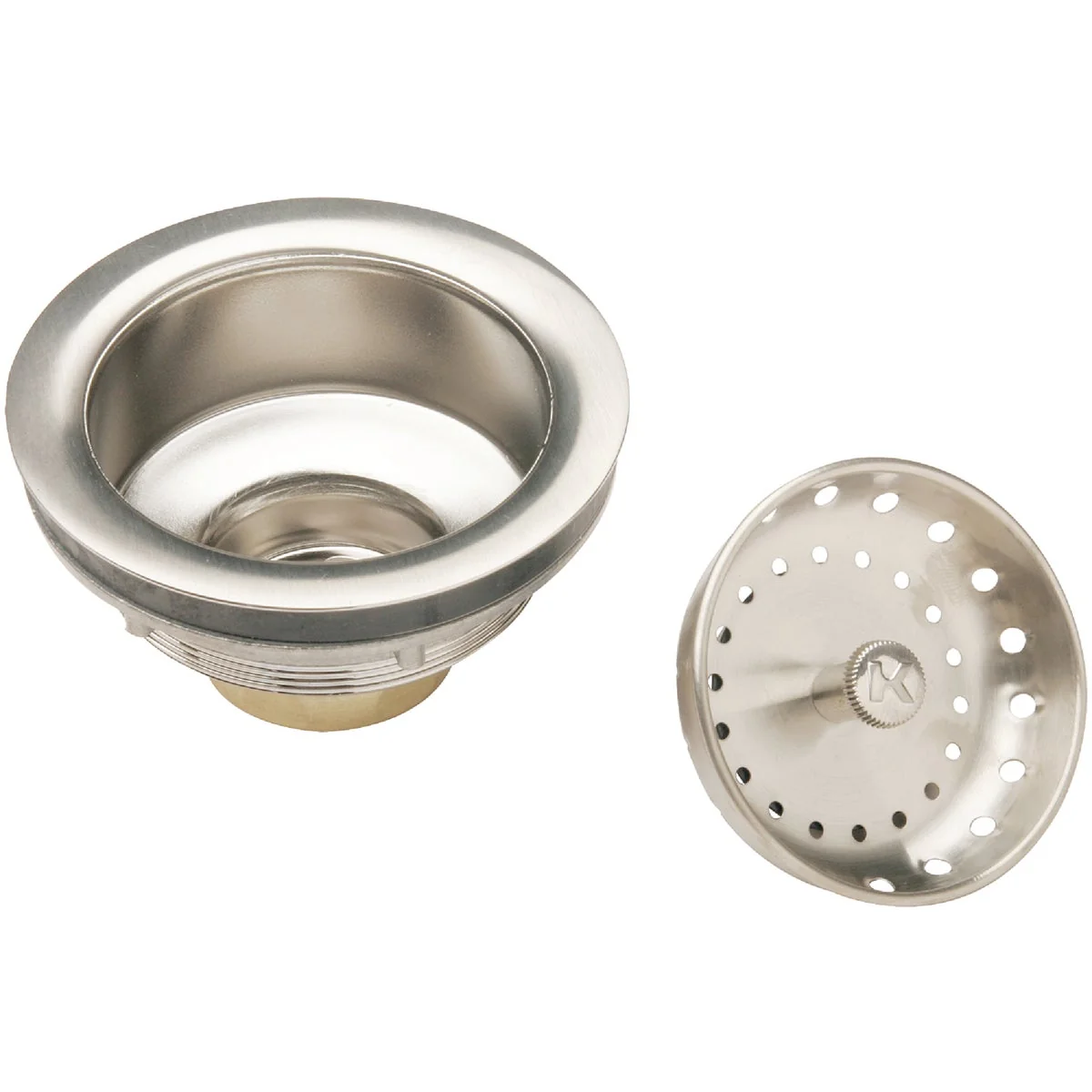 Solid Do it Basket Strainer Assembly Brushed Nickel Functional