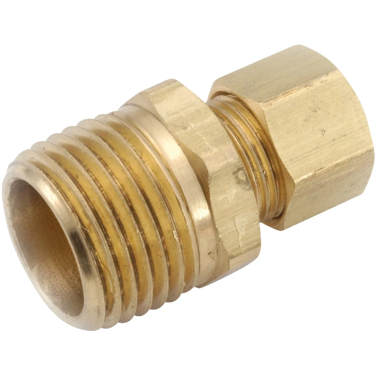 Optimized Anderson Metals 1 2 In. x 3 8 In. Brass Male Union Compression Adapter High-Performance