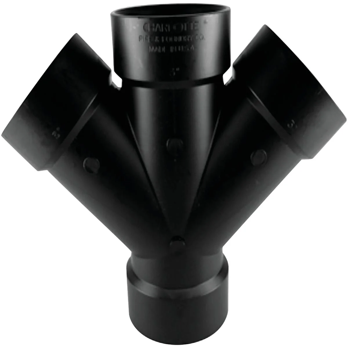 Contemporary Charlotte Pipe 2 In. All Hub Double ABS Wye Consistent