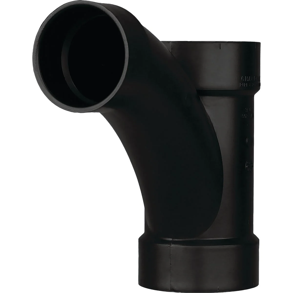 Prestigious Charlotte Pipe 4 x 4 x 3 In. Hub x Hub x Hub Reducing Long Turn ABS Wye Solid