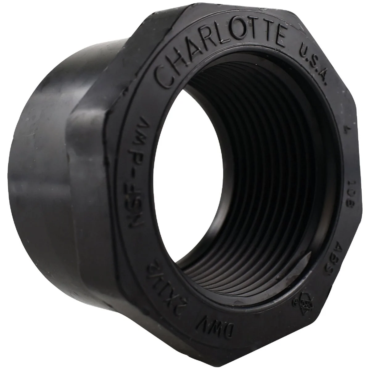 Stylish Charlotte Pipe 2 In. x 1-1 2 In. Spigot x FIP Reducing ABS Bushing Recyclable
