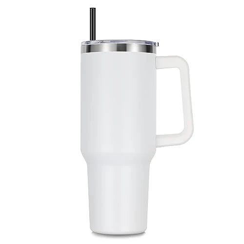 Breathable 40 oz Tumbler with Handle and Straw Lightweight