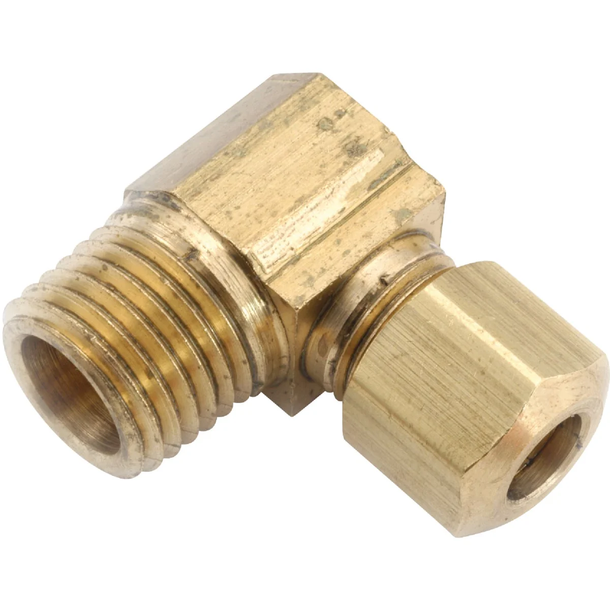 Detailed Anderson Metals 3 8 In. x 1 4 In. Male 90 Deg. Compression Brass Elbow 1 4 Bend Crafted