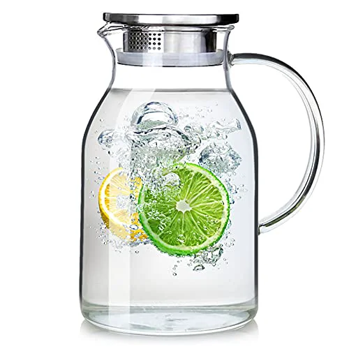 Proven 68oz Glass Pitcher with Lid and Handle Flexible