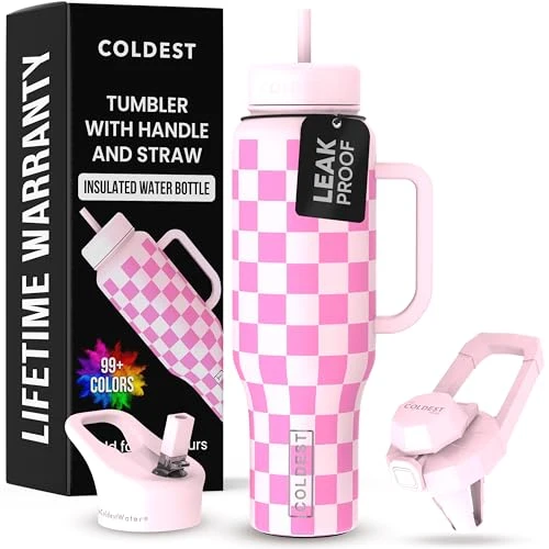 Dependable Coldest Tumbler with Handle and Straw User-Friendly