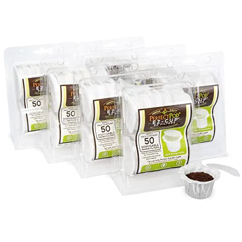 Original EZ Cup Paper Filters with Lid for Reusable Coffee Pods 7 Count Easy-to-Use