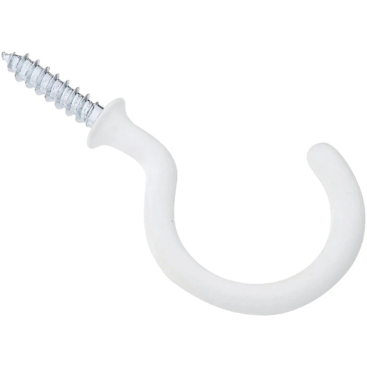 Minimalist National 1-1 2 In. White Vinyl Cup Hook 2 Count Comfortable