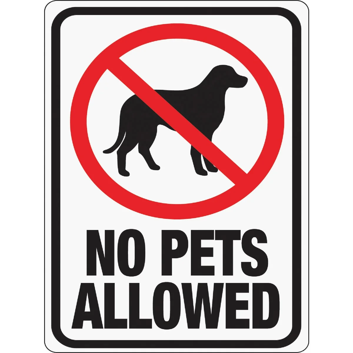 Verified Hy-Ko Plastic Sign No Pets Allowed World-Class