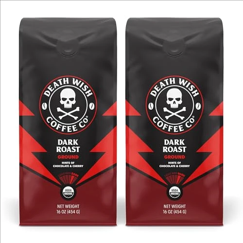 Healthy Organic Dark Roast Ground Coffee 32 Ounce Eco-Friendly