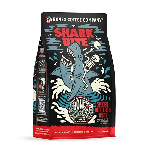 Pure Shark Bite Buttered Rum Flavored Coffee 12 Ounce Exceptional