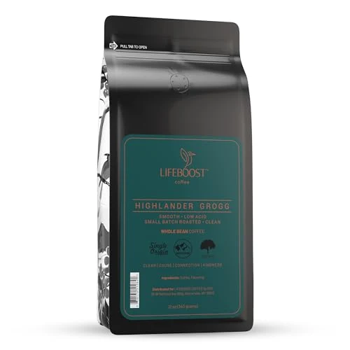 Trendy Highlander Grogg Whole Bean Coffee 12 Ounce Excellent