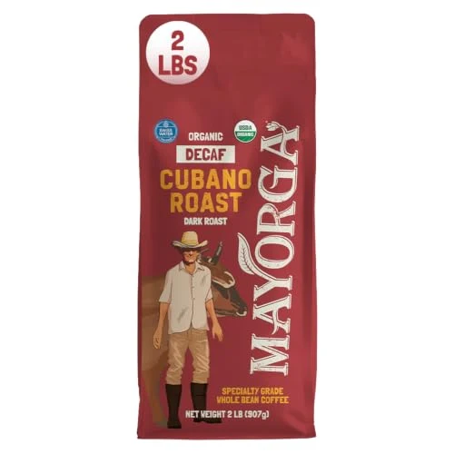 Original Decaf Coffee 2lb Bag Dark Roast Organic Swiss Water Decaffeinated Cubano Roast Coffee 32 Ounce Green