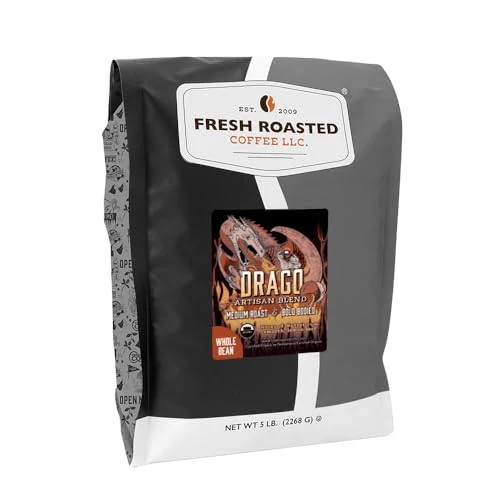 Solid Organic Drago Café Blend Whole Bean Coffee 80 Ounce Expertly Made