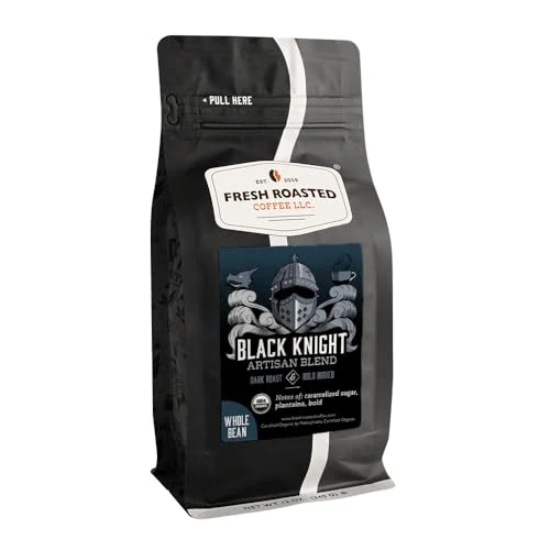 Exceptional Organic Black Knight Whole Bean Coffee 12 Ounce Crafted