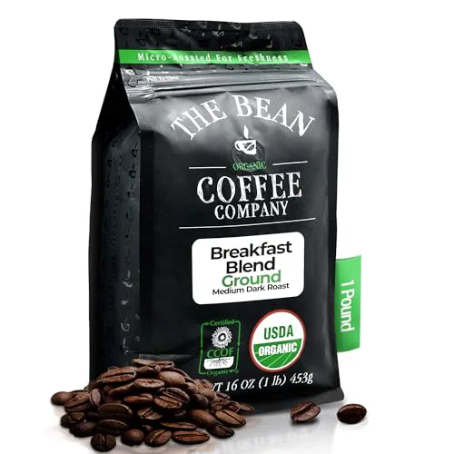 Expertly Made The Bean Organic Coffee Co. Breakfast Blend 16 Ounce Breathable