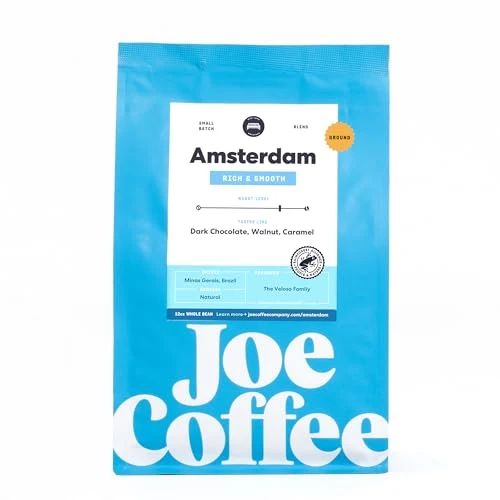 Outstanding NYC Roaster Amsterdam Ground Specialty Coffee 12 oz Bag Rainforest Alliance Kosher Climate Friendly 12 Ounce Luxury