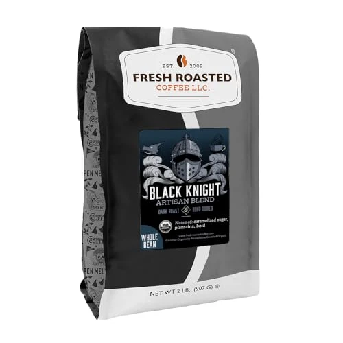Eco-Friendly Organic Black Knight Whole Bean Coffee 32 Ounce Recyclable