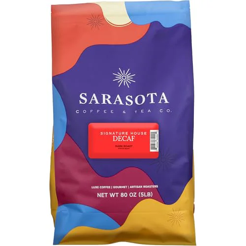 Expertly Made Sarasota Coffee Whole Bean Decaf 80 Ounce Sophisticated