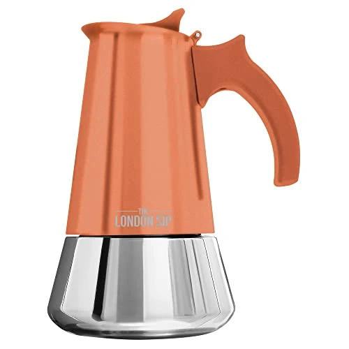 Easy-to-Use London Sip Stainless Steel Stovetop Espresso Maker Moka Pot Italian Coffee Percolator Fast