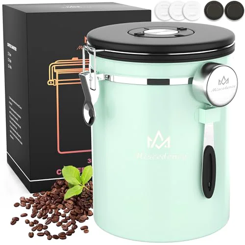 Versatile 38OZ Coffee Canister for ground coffee with Date Tracker Reliable