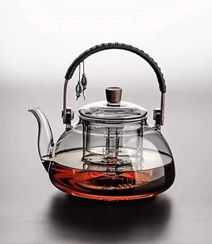 Efficient Japanese Style 950ml Glass Teapot with Removable Infuser Secure