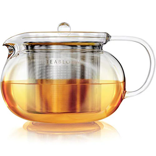 Quality Kyoto 2-in-1 Tea Kettle Tea Maker – Heatproof Glass Teapot with Removable Loose Tea Filter – Tea Connoisseur’s Choice Detailed