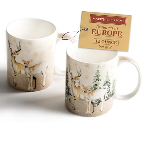 High-Grade Coffee Mug with Handles Tea Cups 2 Count Superior