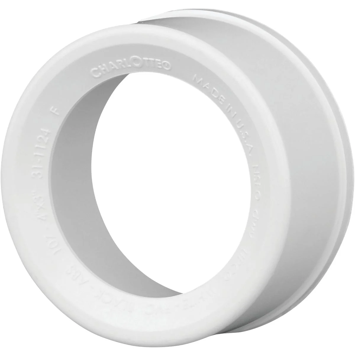 Convenient Charlotte Pipe 4 In. SPG x 3 In. Hub Schedule 40 DWV Reducing PVC Bushing Traditional