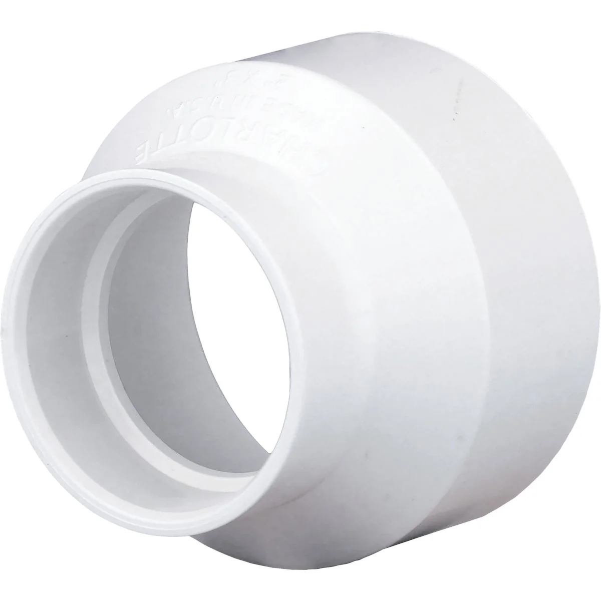 Fine Charlotte Pipe 3 In. Hub x 2 In. Hub Schedule 40 DWV Reducing PVC Coupling Luxury