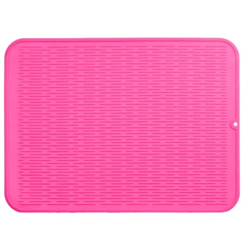 Smooth Silicone Dish Drying Mat for Multiple Usage Flexible