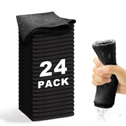 Top-Quality Microfiber Cleaning Cloth 24 Count High-End