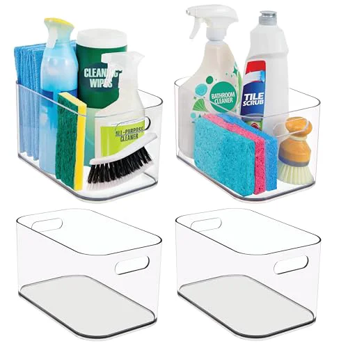 Green Bliss 10 x 6 Open Clear Pantry Organizer Bin 4 Count User-Friendly