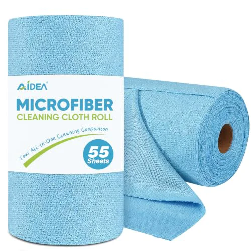 Recyclable Microfiber Cleaning Cloth Roll 55 Count World-Class
