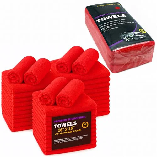 Superior Red Microfiber Cleaning Towels 36 Count Original